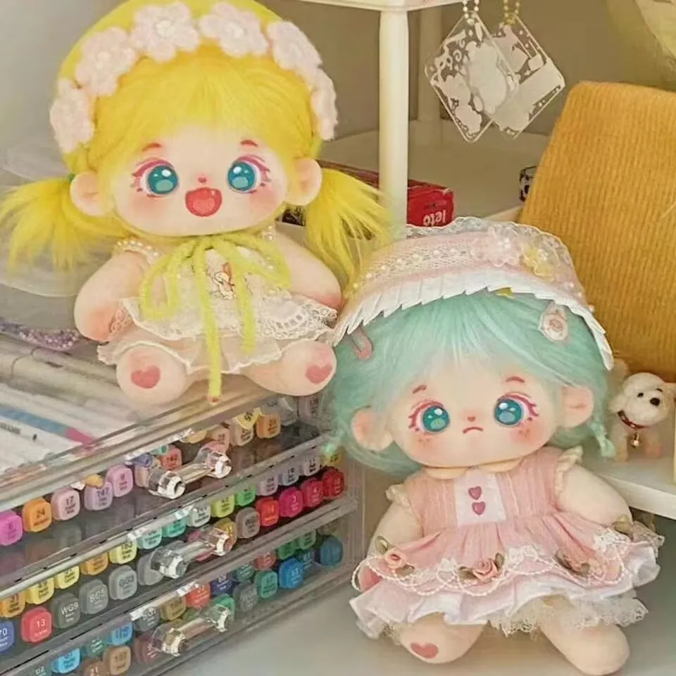 Hanya gaun bayi, tanpa boneka, gaun mawar industri berat 20 cm, set enam potong, gaun penutup mutiara kecil berbentuk bunga