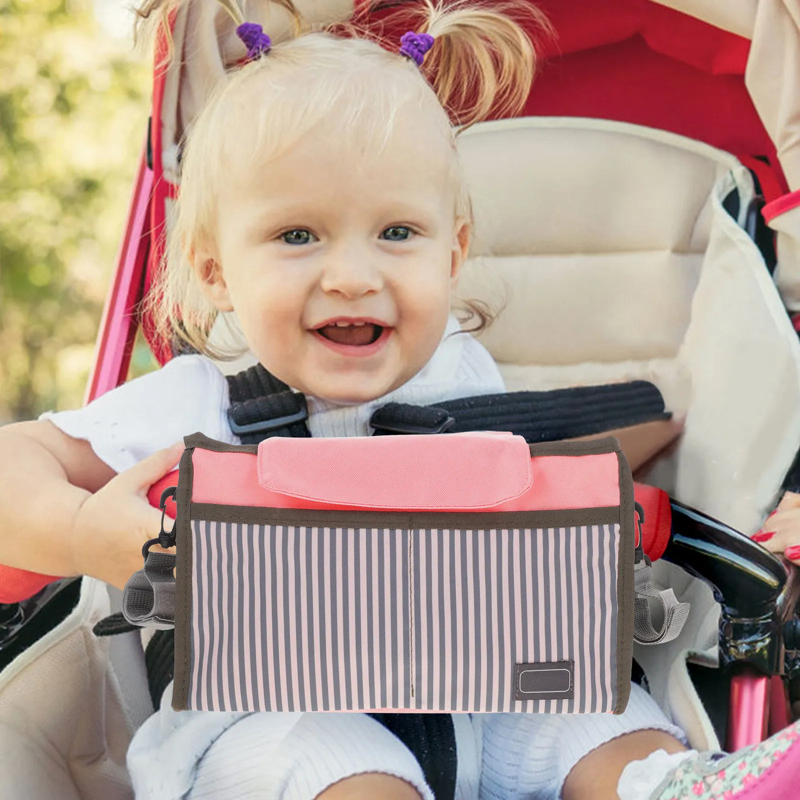 Stroller Organizer Bag High Quality Lightweight Hanging Baby Stroller Storage Bag for Diapers Wipes Personal Belongings Travel