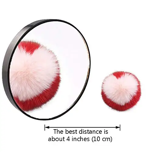 30X Magnifying Makeup Mirror, Round Mirror 2 Suction Cups Facial Makeup Cosmetic Absorption Shaving Home Makeup Travel Essential