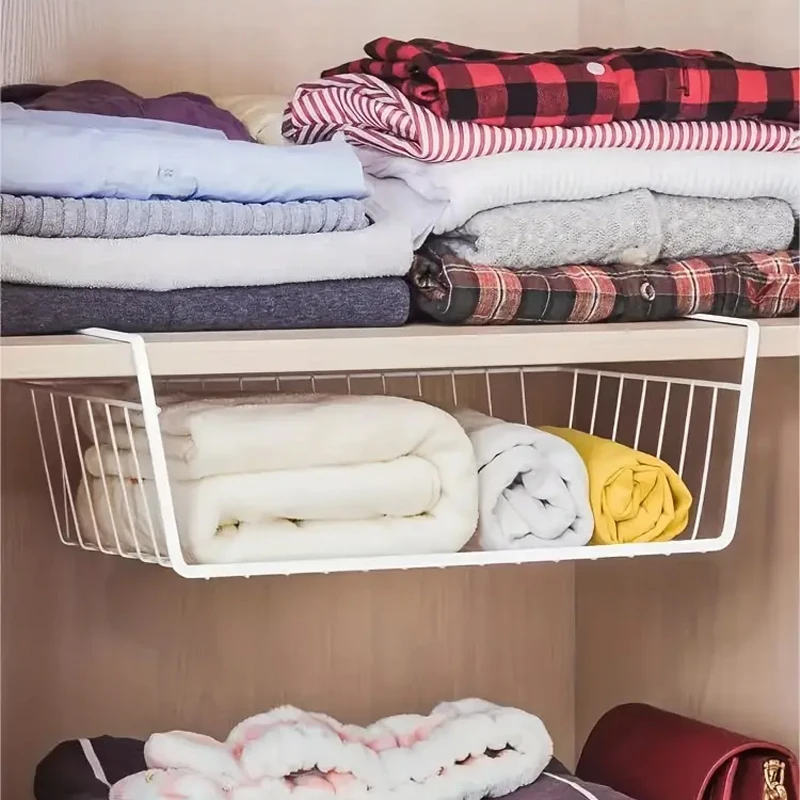 Multi Purpose Wire Basket Organizer, Suspensão Ajustável Deslizante Solução De Armazenamento para Cozinha Despensa Armários e Estantes