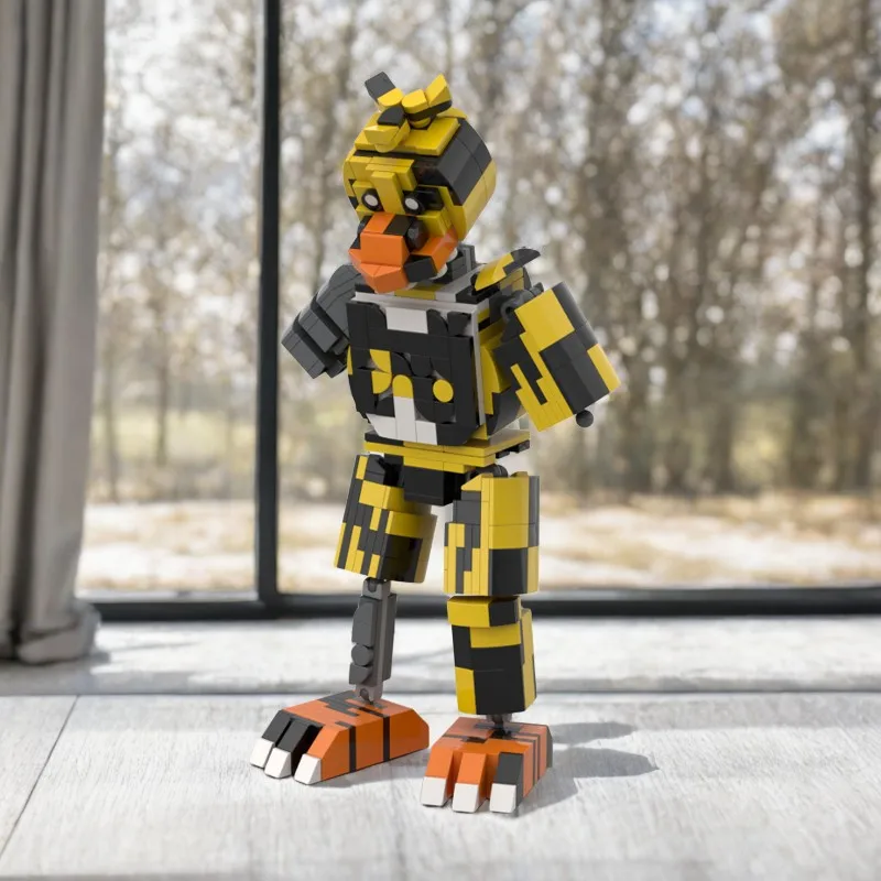 485pcs MOC Games Ignited Chica Model Building Blocks Christmas Gift Creative Idea Art Education Assemble DIY Collection Birthday
