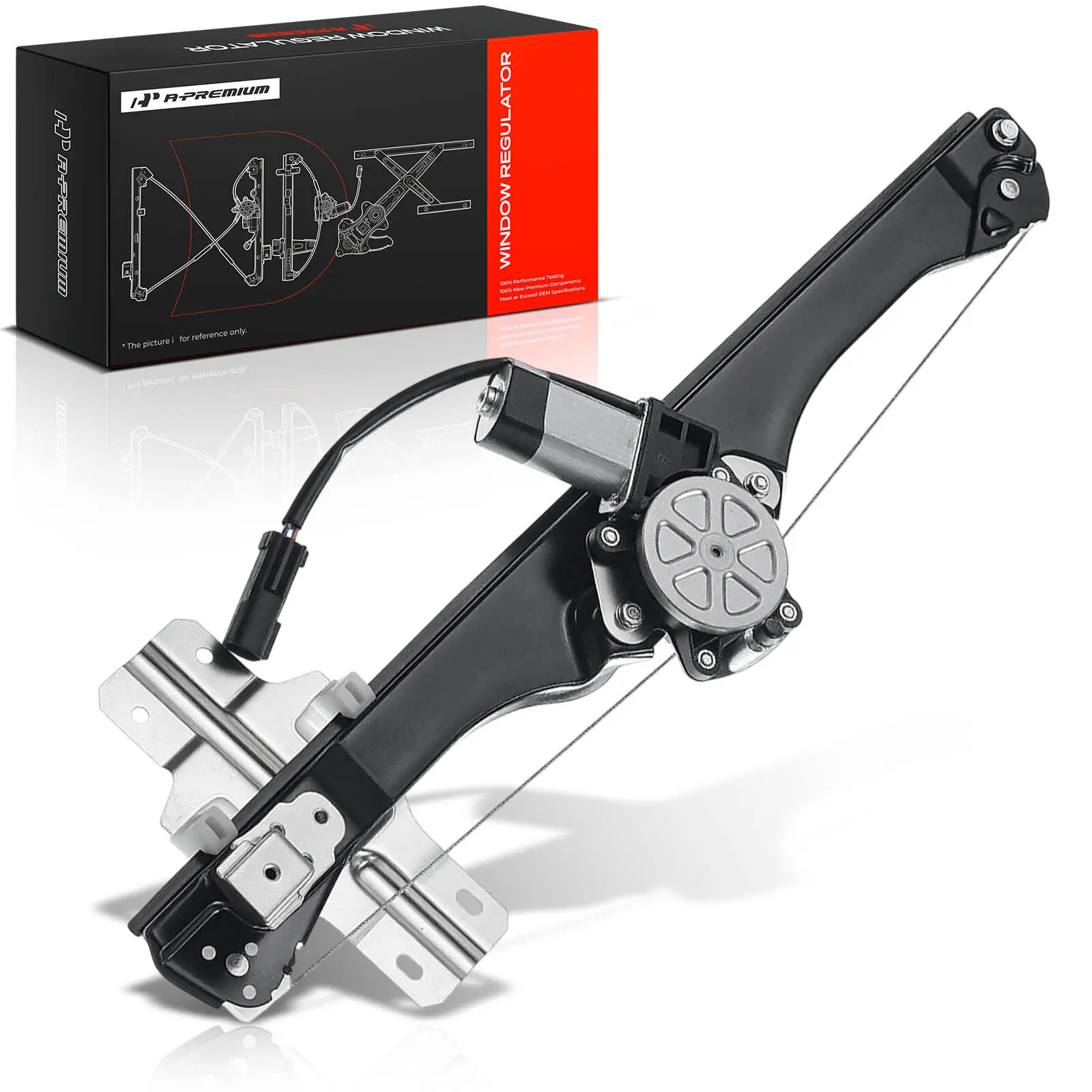 A-Premium Rear Driver Side Power Window Regulator with Motor for Chevrolet Traverse 2013-2017 GMC Acadia 2013-2016 Buick Enclave