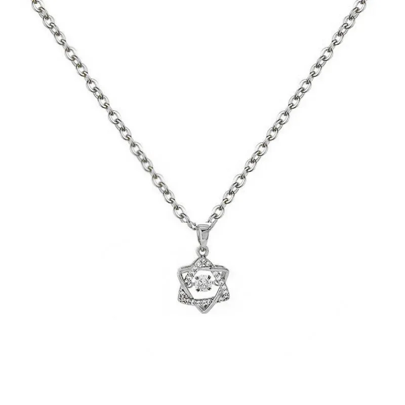 Silver Traditional Pointed Star of  Magen Judaica Hexagram Pendant Necklace Choice   Only or Chain Length