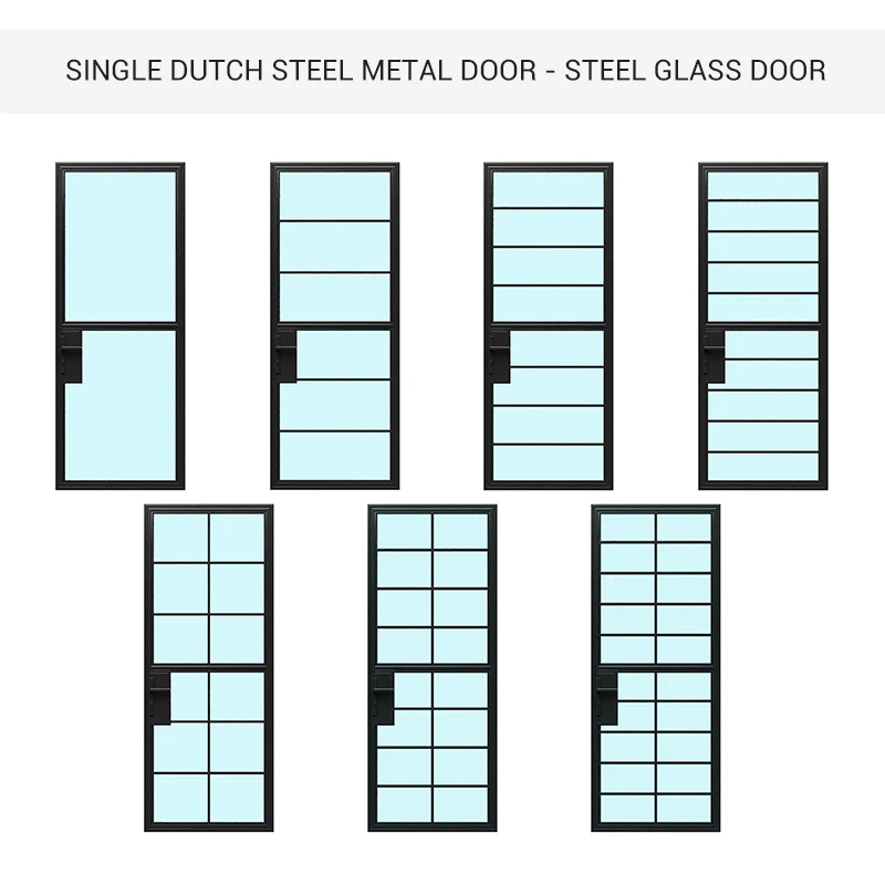Custom American Black Interior Galvanized Steel Slide and Single Swing Barn Glass Door with Privacy Lock for Living Room