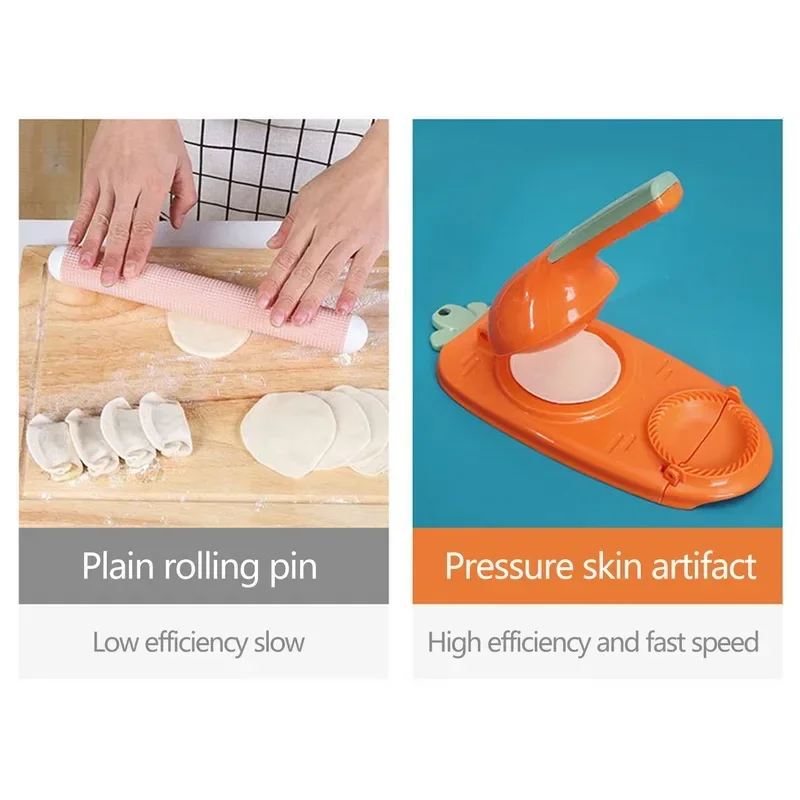 DIY Dumpling Maker Manual Dough SKin Molder Machine Kit Wrapper Presser Labor-Saving Ravioli Empanadas Portable Kitchen Tool