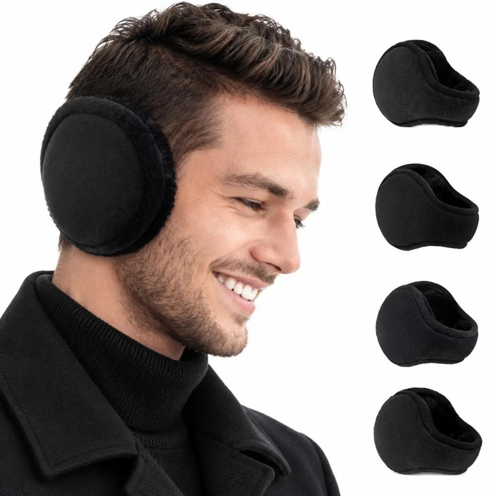 New Thicken Warm Ear Muffs Velvet Windproof Ear Covers Soft Cozy Fleece Ear Protectors Unisex Style