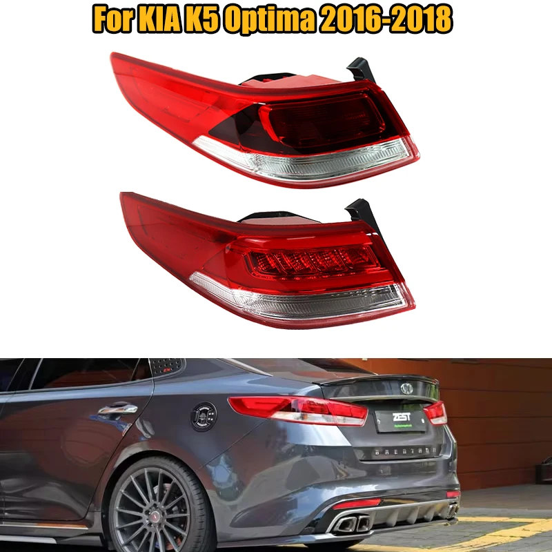 Left Right Rear Bumper Outside LED Rear Brake Lamp Tail Light Turn Signal Lamp For KIA K5 Optima 2016 2017 2018