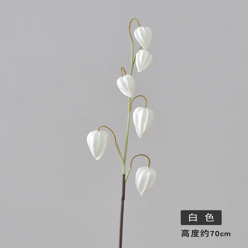 5Pcs Artificial 6head PU Lantern Fruit Fake Flowers for Home Living Room Decoration Wedding Table Floral Arrangement Photo Props