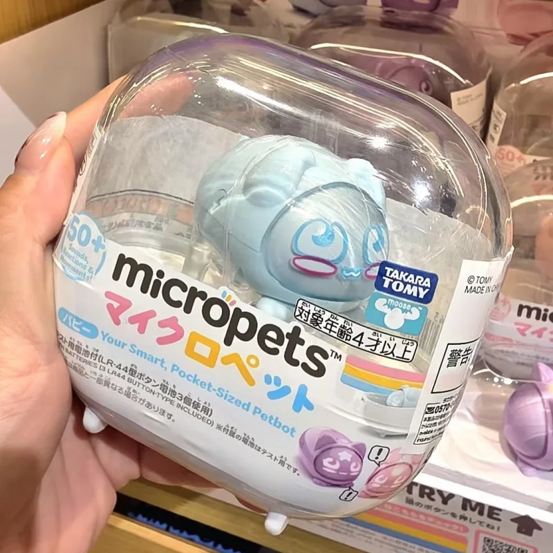 

Оригинальная интерактивная игрушка Tomy Micropets: карманная, портативная, в форме фиолетового кота, с функцией эмоционального развития, обновляемая, виртуальная, в подарочной упаковке