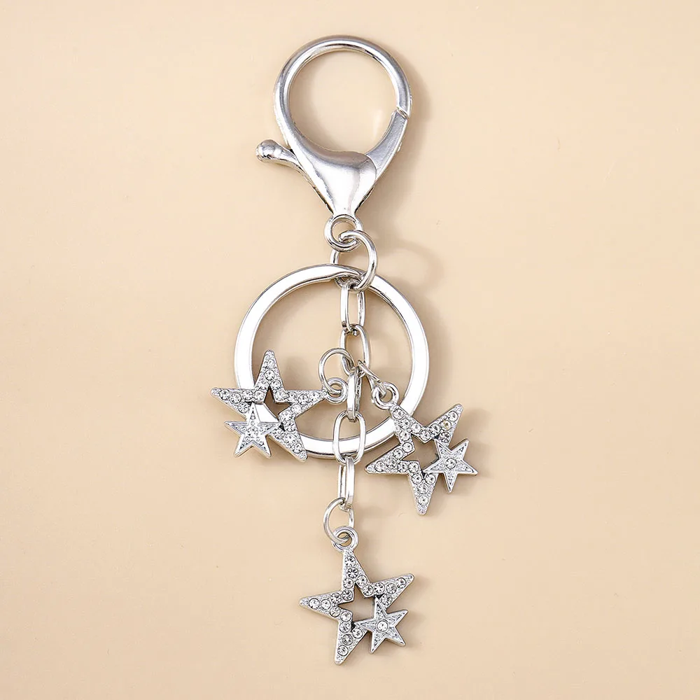 Aihua Y2K Schlüsselanhänger Kristall Stern Schlüsselanhänger für Frauen Männer Freundschaft Geschenk Handtasche Dekoration handgemachten Schmuck – Detail 9