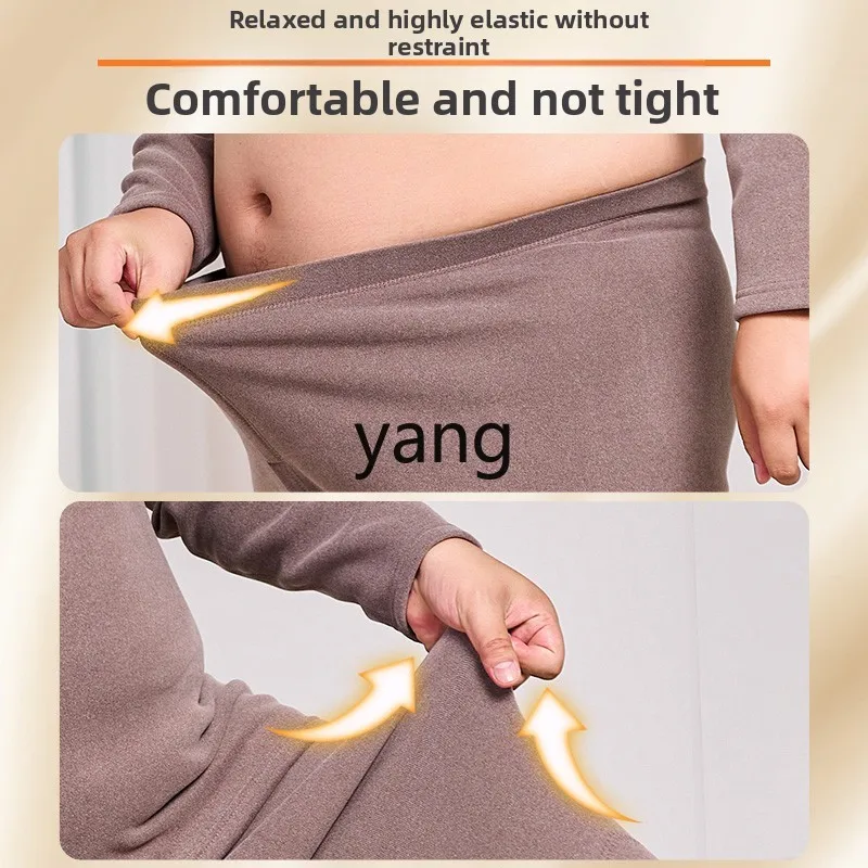 LMM large size German velvet thermal underwear set, male fat man fattened, middle-aged and elderly thickened