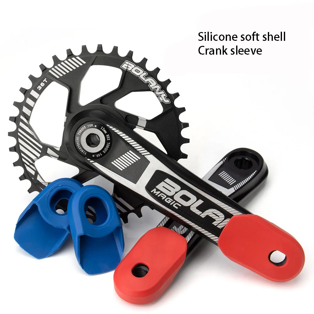 Mtb Bicycle Crank Protective Cover 2pcs Silicone Bike Crankset Boosts Guard Rode Bicycle Caps Cycling Shells Parts Accessories