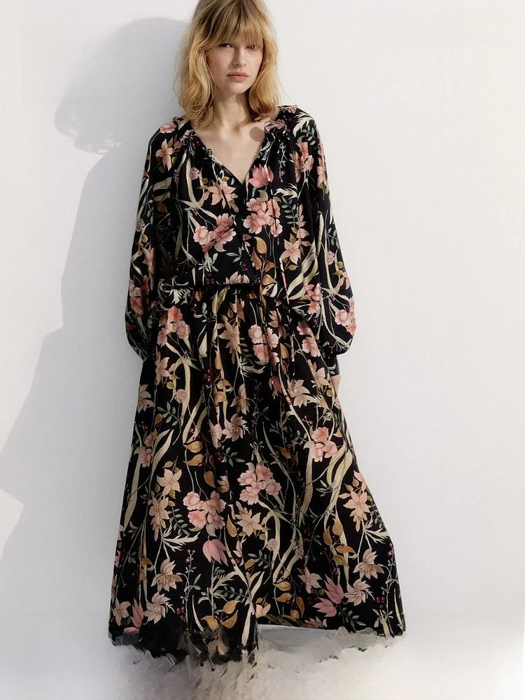 

Женская рубашка H&M, летняя, с рукавами-фонариками, воротником-стойкой, простой элегантный дизайн, топ с воротником-стойкой, повседневный стиль, вискоза, полиэстер