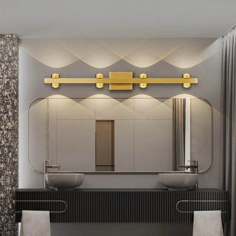 Modern Luxury Vanity Light Restroom Wall Lamp Nordic Make Up Lamp Indoor Gold LED Light for Aisle Bedroom Wash Basin Mirror Lamp
