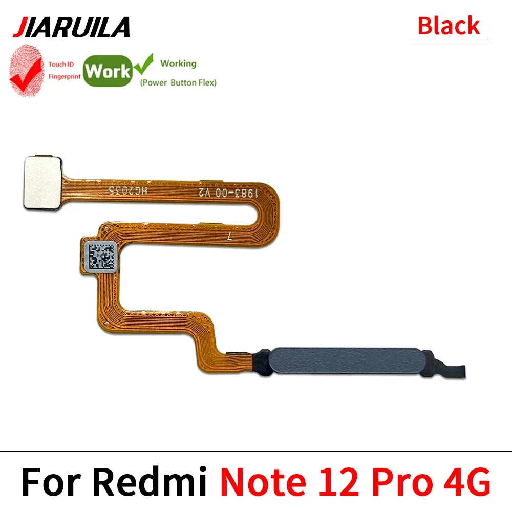 10 buah, pemindai sidik jari untuk Xiaomi Redmi Note 12 13 Pro 4G Plus 5G ID tombol rumah Menu sidik jari tombol kembali Sensor Flex