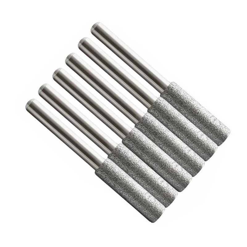 Imagem -05 - Ouro e Prata Diamante Revestido Chainsaw Sharpener Cilíndrico Burr 45.5 mm Stone File Chain Sharpening Carving Grinding Power