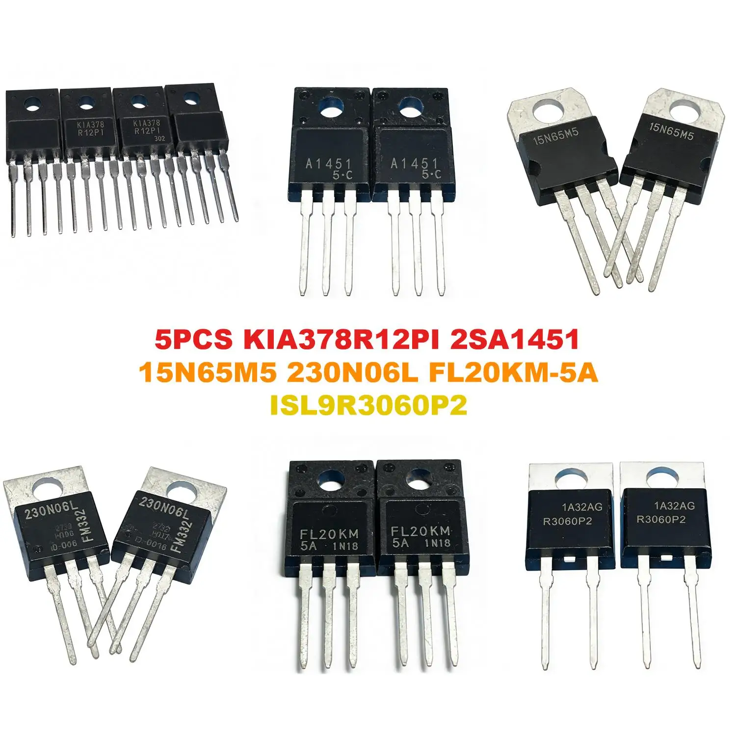 KIA378R12PI 2SA1451 15N65M5 230N06L FL20KM-5A ISL9R3060P2