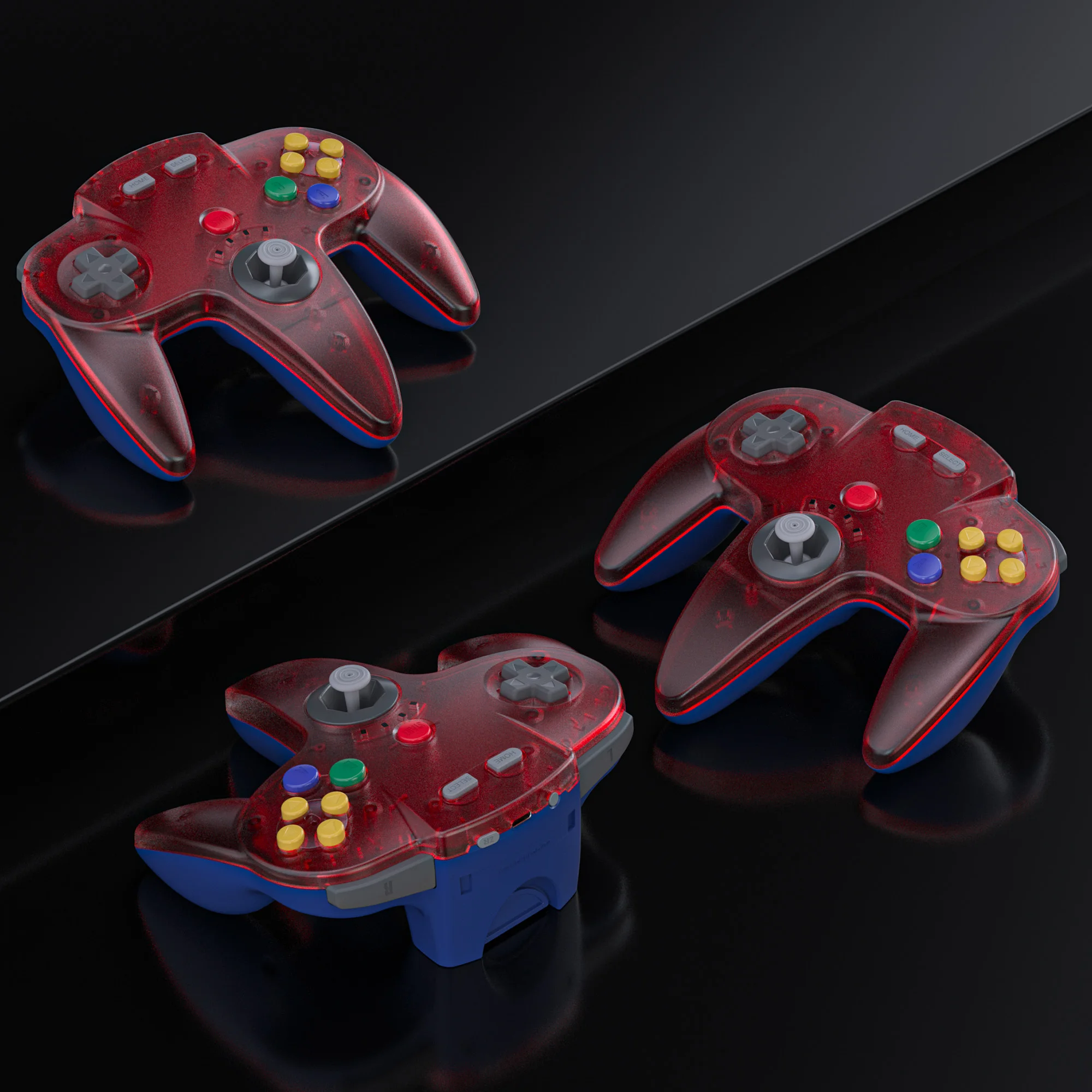 N64 스위치 온라인용 2.4GHz 무선 컨트롤러 2개 (USB 포함) 및 N64 시스템 Windows PC Mac 라즈베리 파이용 N64 수신기