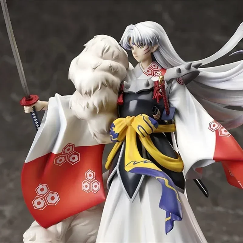 20cm Inuyasha Sesshomaru Kagome Zhuye Kawaii Anime Figure Gk Statue Model Toy Figures Ornaments Collect Office Decorations Gifts