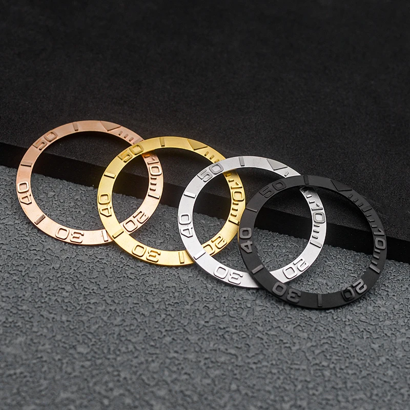 Seiko 38mm smussato rame orologio lunetta inserto anelli diametro interno 30.5mm adatto per SKX007 SKX009 SRPD Diving Watch Case Parts