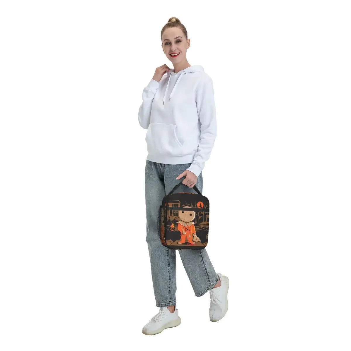 Halloween Horror Film Trick R Treat Sam Pumpkin Lunch Box Women Multifunction Cooler Thermal Food Insulated Lunch Bag Office