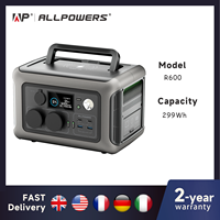 ALLPOWERS Portable Power Station R600, 299Wh LiFeP04 Battery with 2x 600W (1200W Surge) AC Outlets for Outdoor Camping RV Home