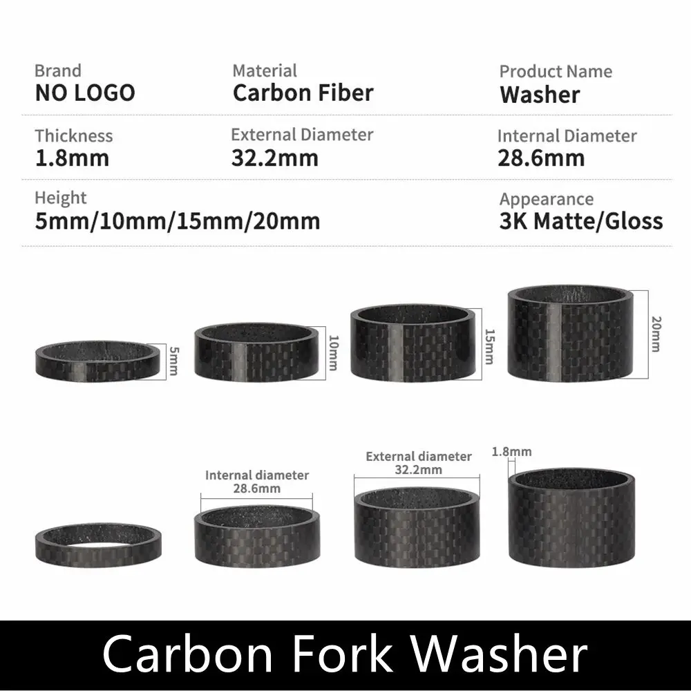 دراجة سماعة الكربون الجذعية غطاء الغطاء العلوي / الكربون شوكة غسالة / المكونات المتوسع الألومنيوم #2