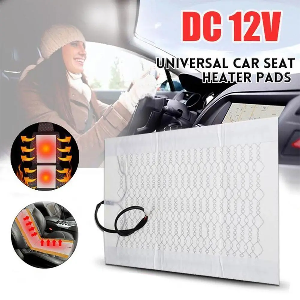 Universal Automotive Carbon Fiber Seat Heater 12V Temperature Adjustable Heating Seat Cushion Heating ﻿accessories