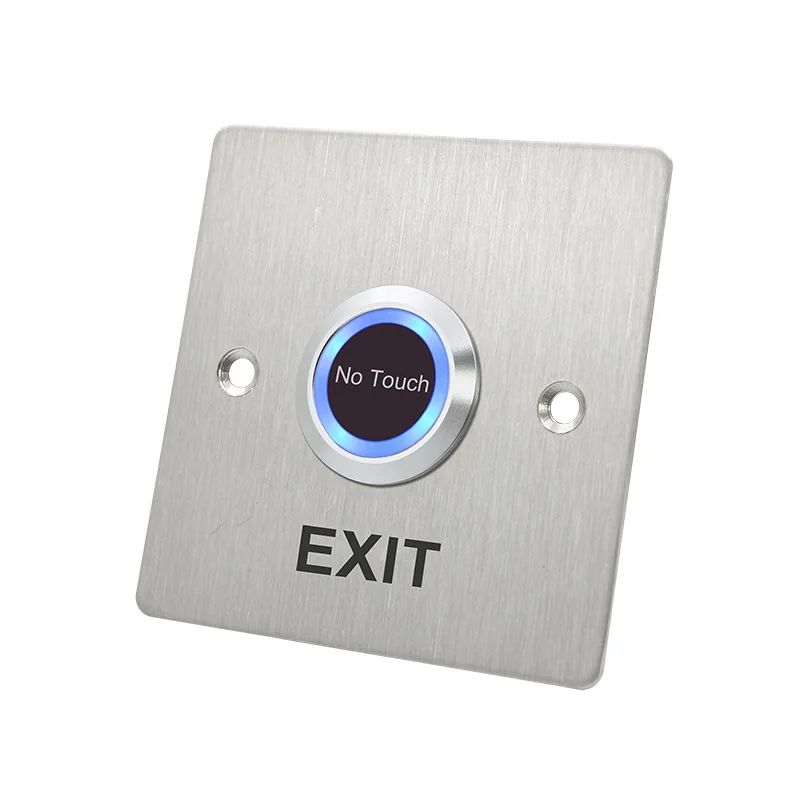 Infrared sensing button 86 type panel door opening button strip automatic reset exit button access control switch waterproof