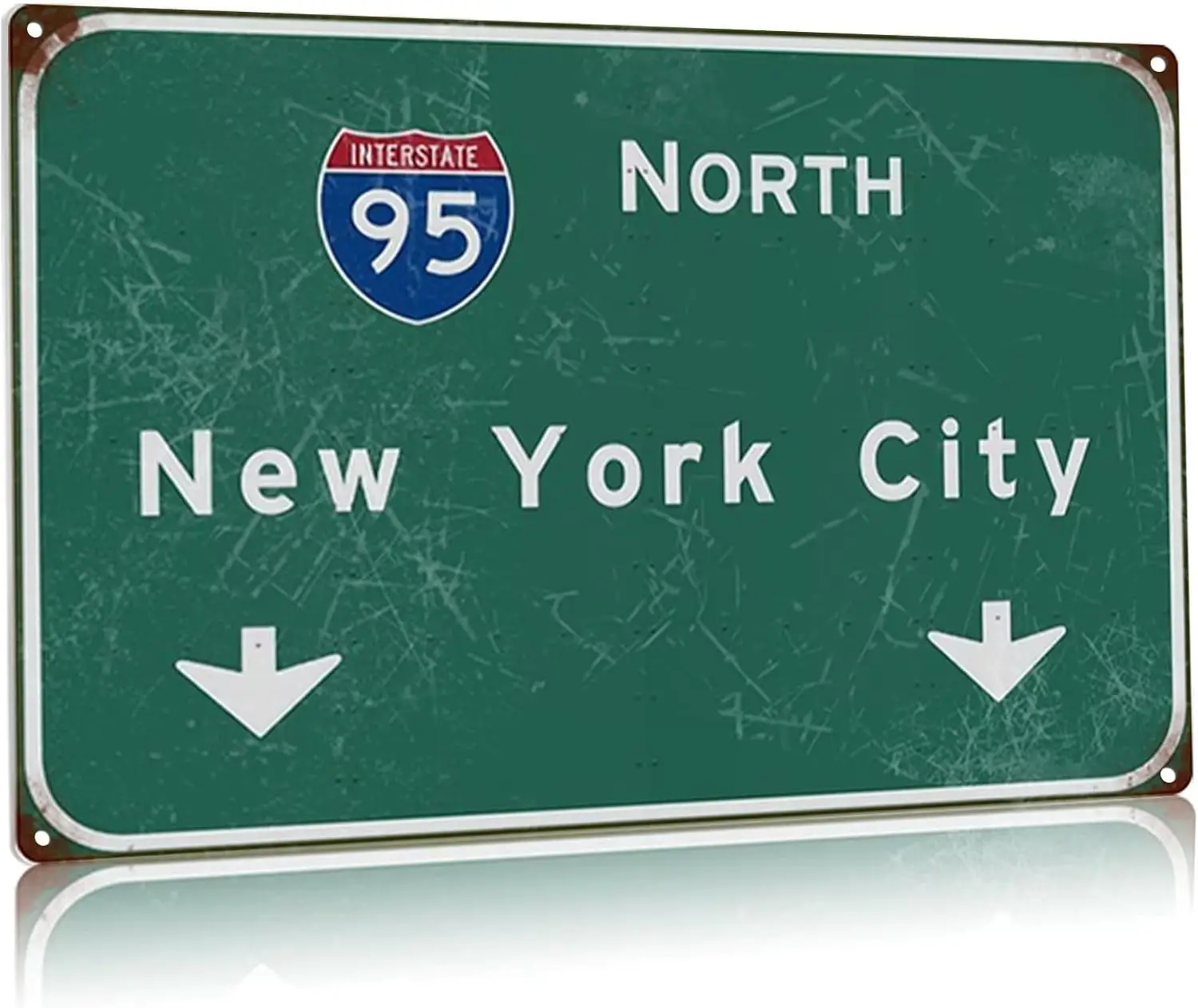 1e,Buoraev Targa in metallo in metallo Intercontinental 95 New York City Nyc Highway in metallo Freeway Sign Home Cave Garage Bar Parete esterna De