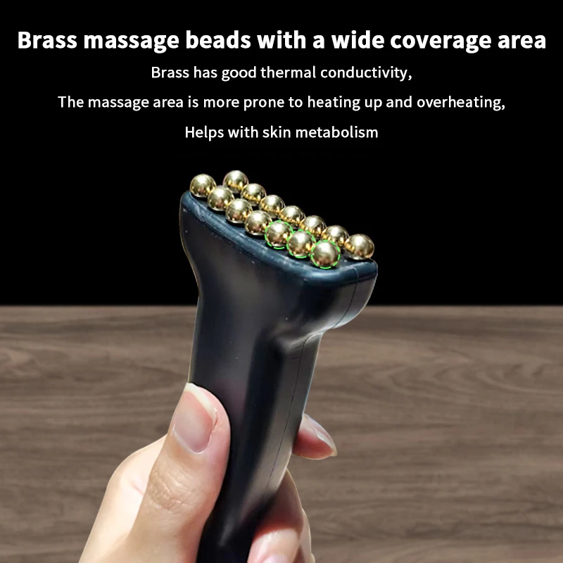 

1 шт. латунная щетка-меридиан уменьшает отечность, массажер для лифтинга и подтяжки лица, традиционная соскабливание кожи, спа для лица, глаз, тела