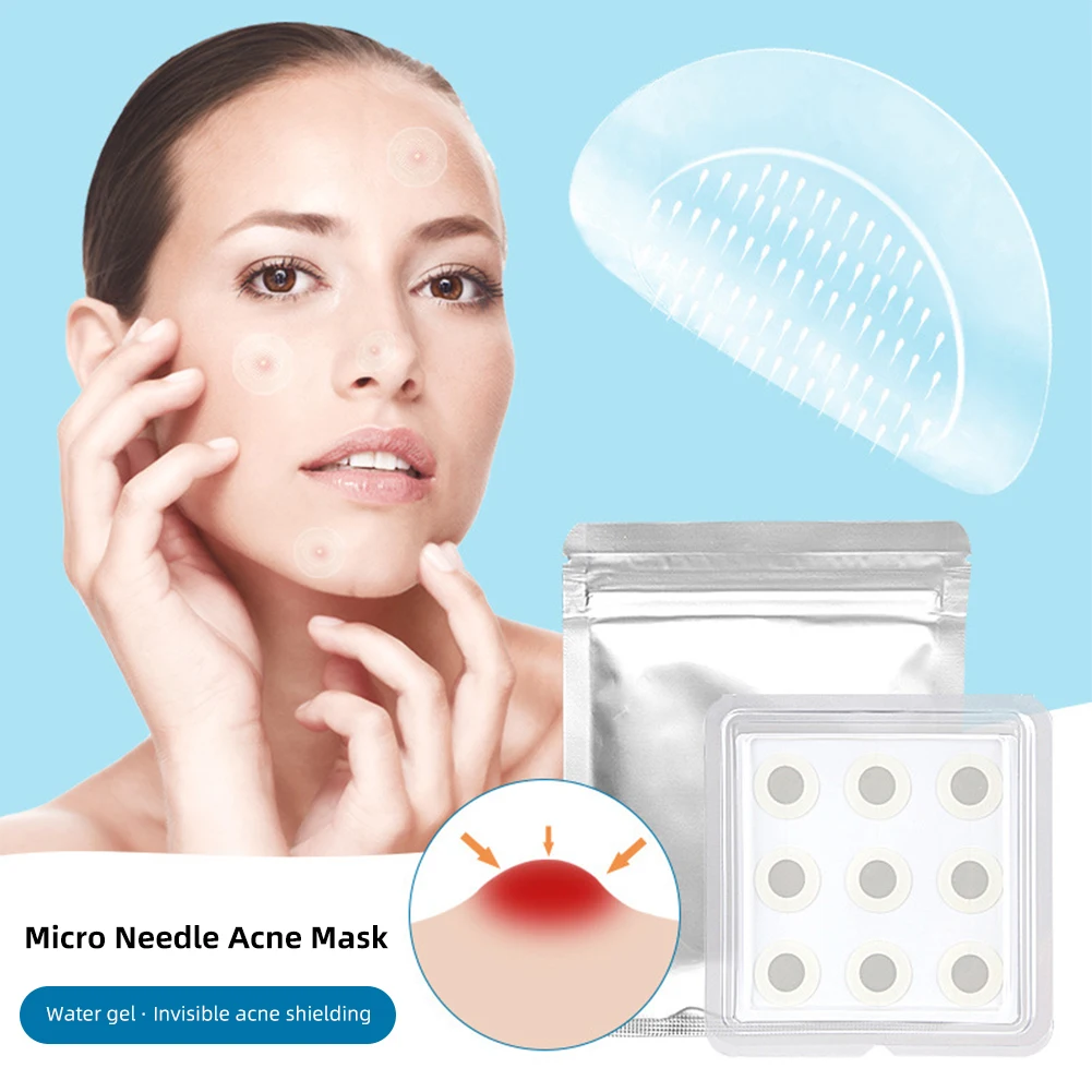 9Pcs Soluble Microneedle Hydrocolloid Acne Patch Invisible Breathable Acne Patch Available Day And Night Skin Care Repair Patch