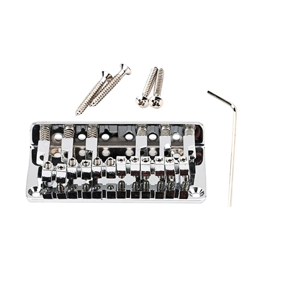 

1set Metal Guitar Bridge Set Durable Replacement Saddle for Electric Guitar Hardtail String Repair Tool Accessories Upgrade