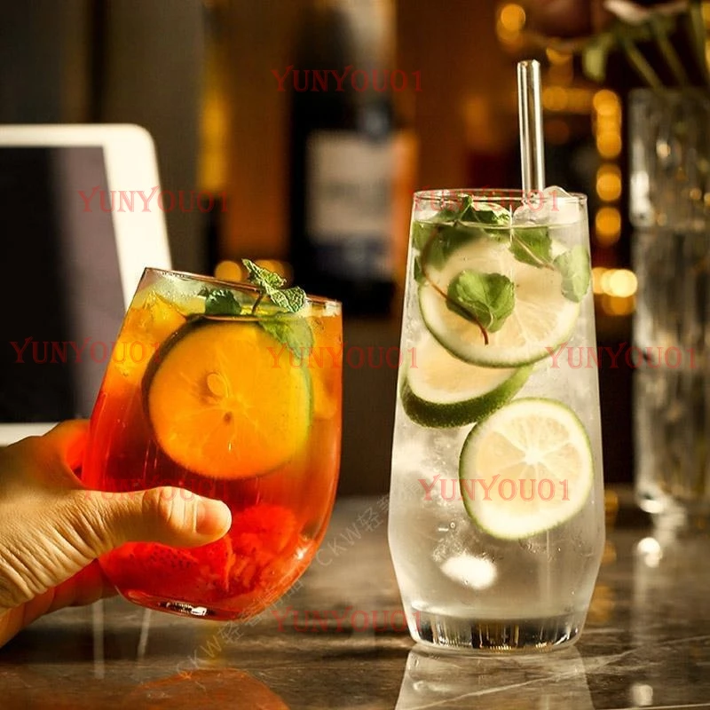 Cocktail Cup High-value Bartending Juice Cup Transparent Glass Water Cup Household