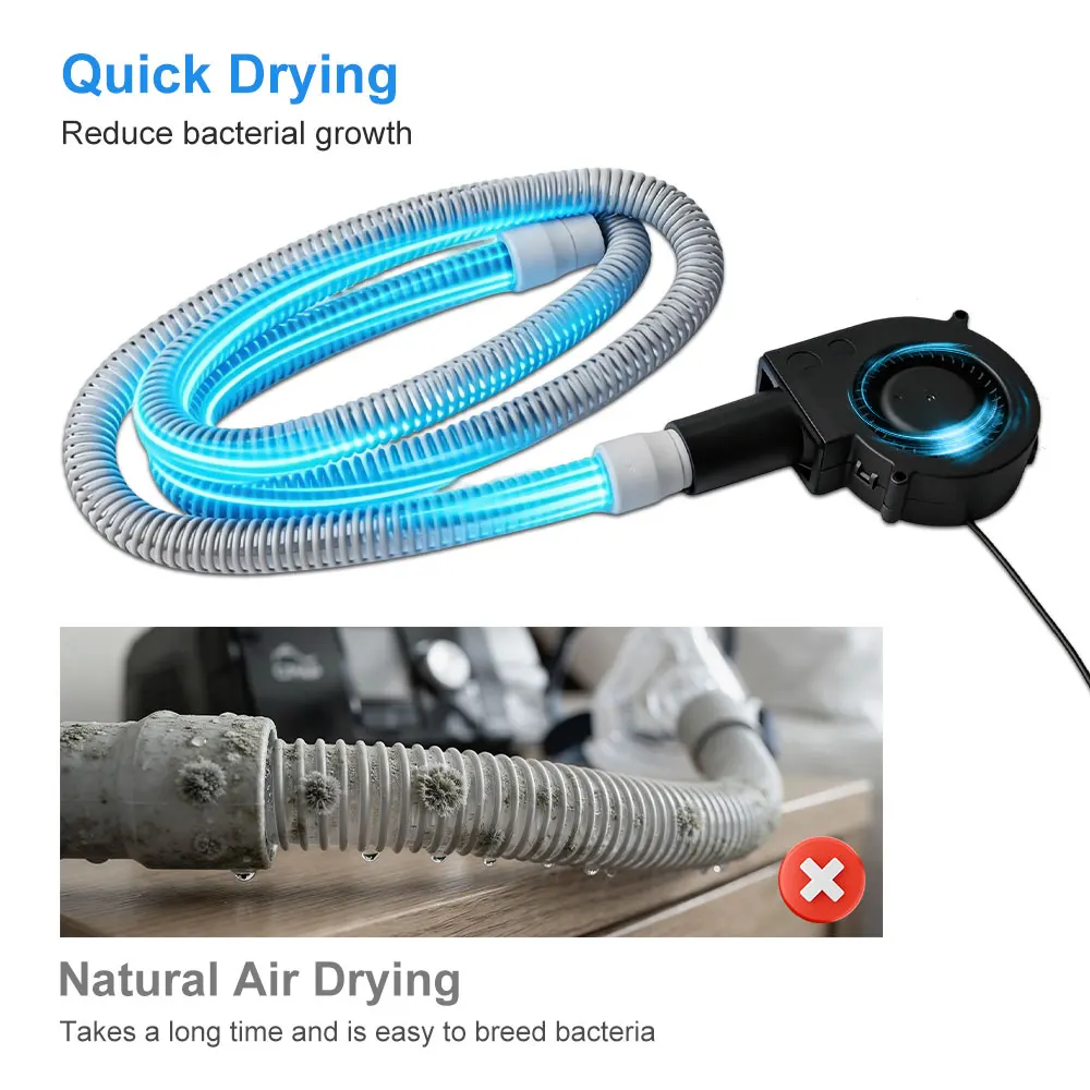 CPAP Hose Dryer Fan, Efficient Airflow Blower, Complete Tube Cleaner & Dryer, for Drying Washed 15mm 22mm CPAP and BIPAP Tubing