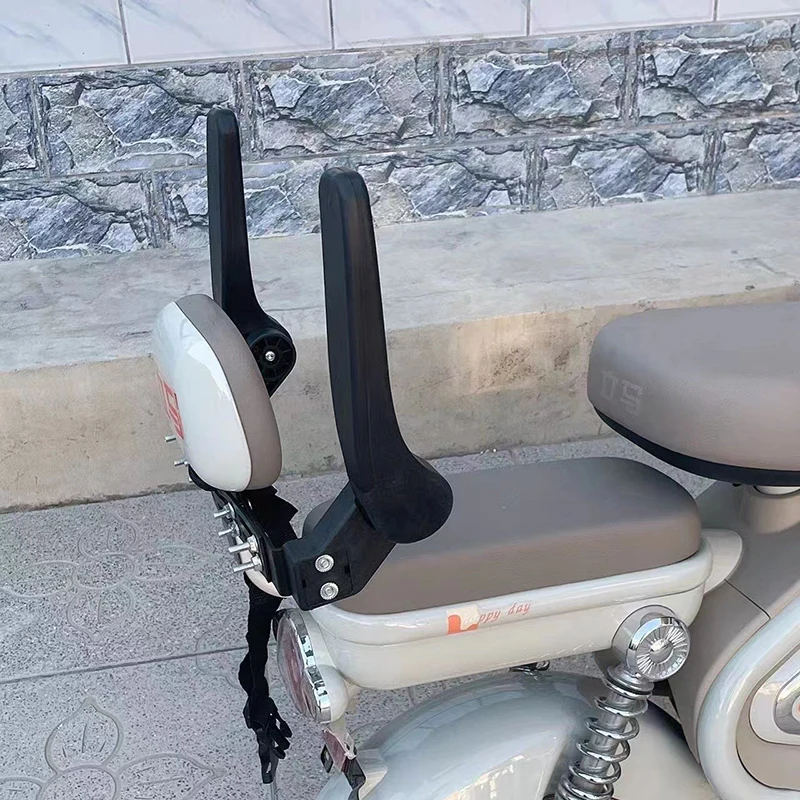 حاجز حماية لمقعد الدراجة الكهربائية، قابل للتدوير ومضاد للسقوط، معدني مقاوم للماء، سكة المقعد الخلفي للدراجة المحمولة