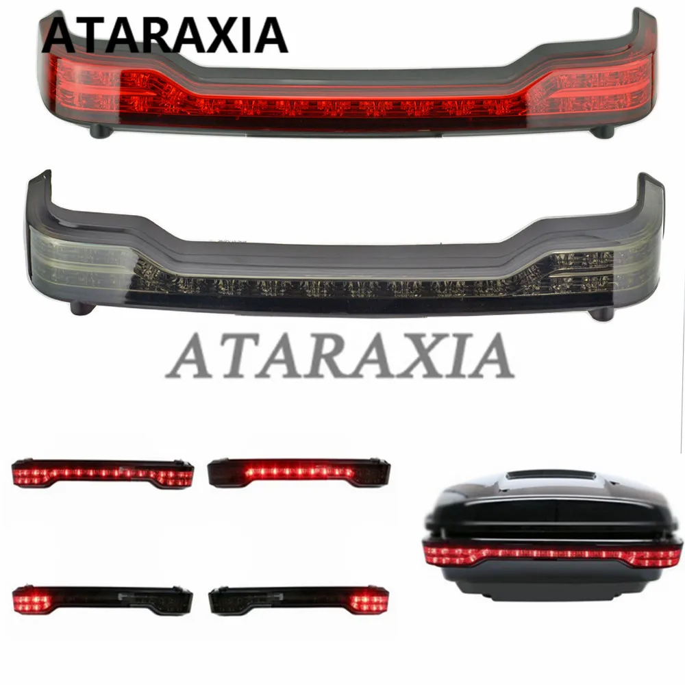 

Motorcycle LED Rear King Tour Pack Tail Light Turn Signals Running Brake Light For Harley Touring Electra Road Glide 2014-2023