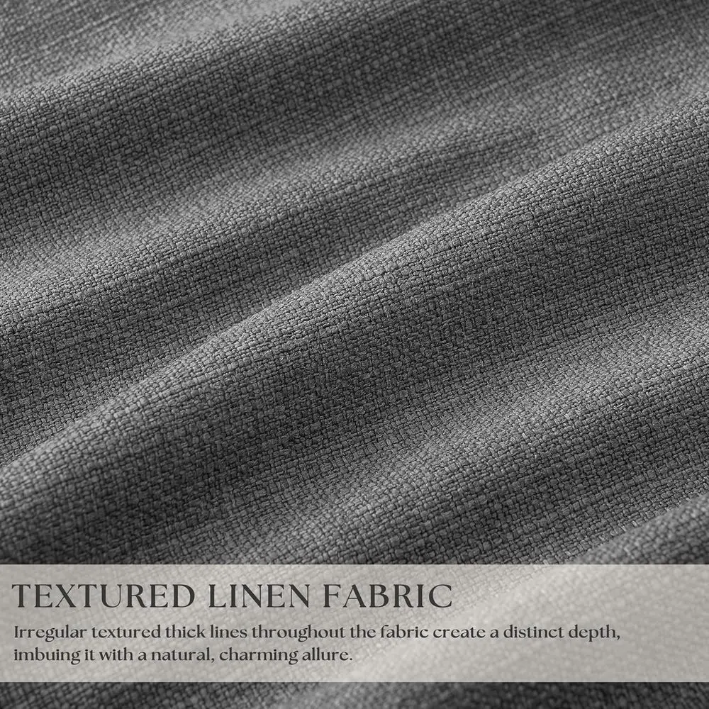 リビング＆ダイニングルーム用チャコールグレー90ピンチプリーツ断熱遮光カーテン