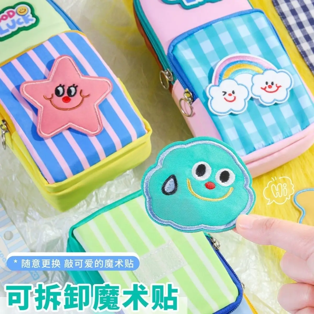3D KawaiiLarge Capacity Multi‑Layer Pencil Case Waterproof Light Pencil Box Stationery Bag for Girls Students Makeup Storage Bag view 2
