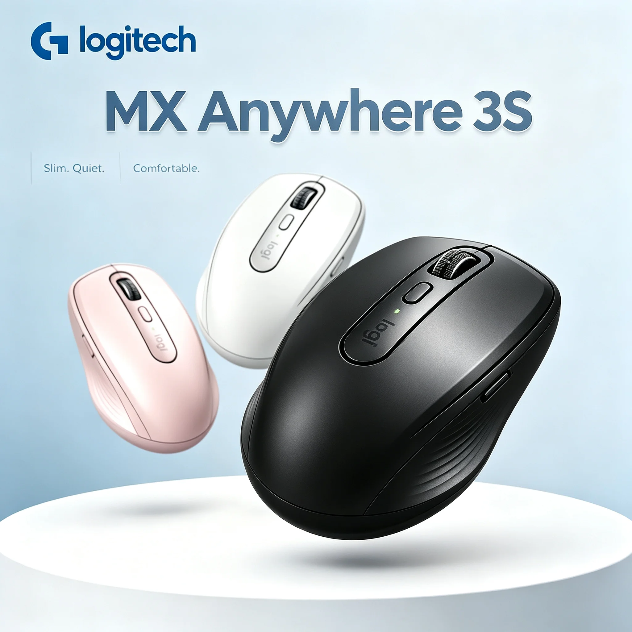 MX Anywhere 3S Logitech Cross Computer Control Bluetooth Wireless Mouse Multi-system Compatible Mice