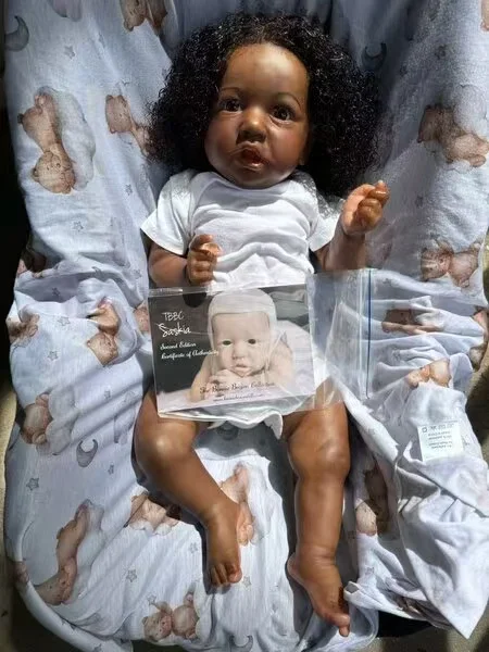 

Индивидуальная ограниченная поставка 23-дюймовая кукла Reborn Baby Saskia с уже готовой куклой и различным платьем