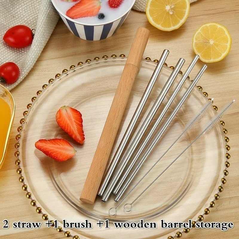 

Pattern 304 Stainless Steel Straw Set Creative Gold-plated Color Stainless Steel Straw 6mm 8mm Straw Tube