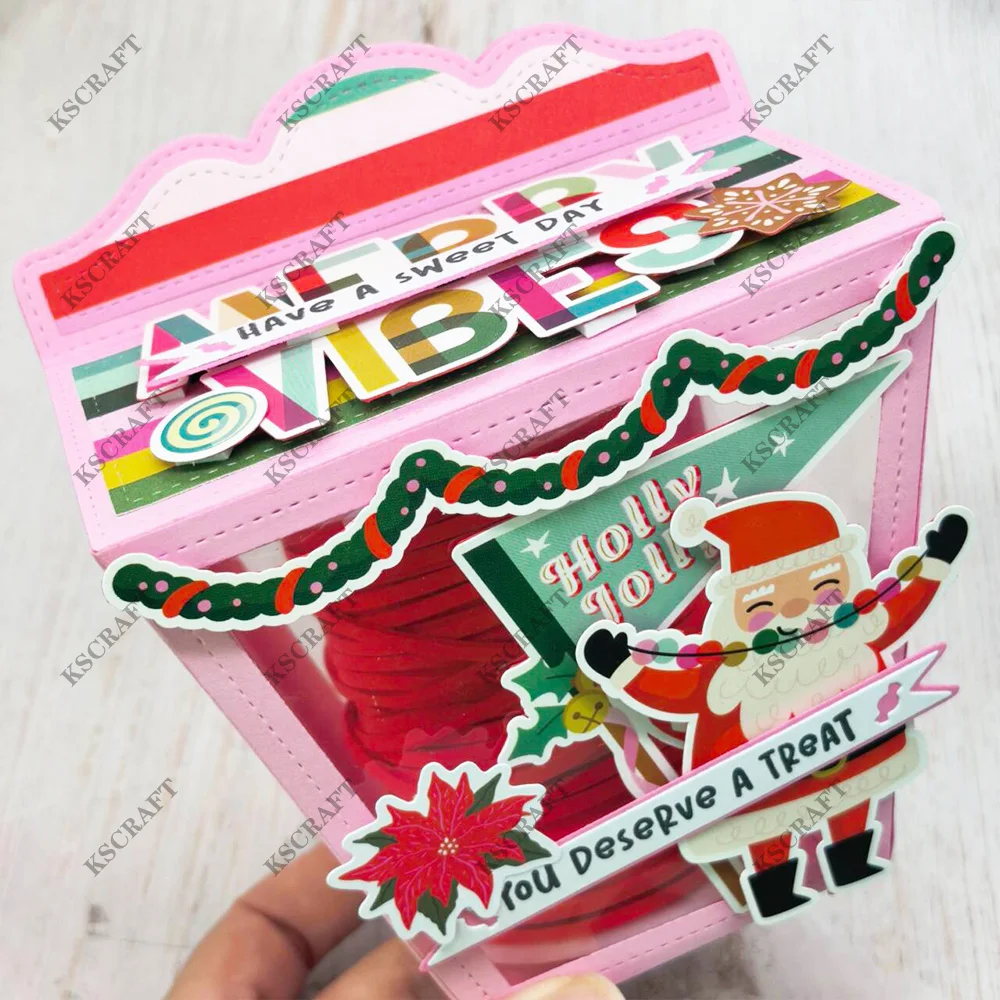 KSCRAFT Lantern Style Box Cutting Dies for DIY Scrapbooking