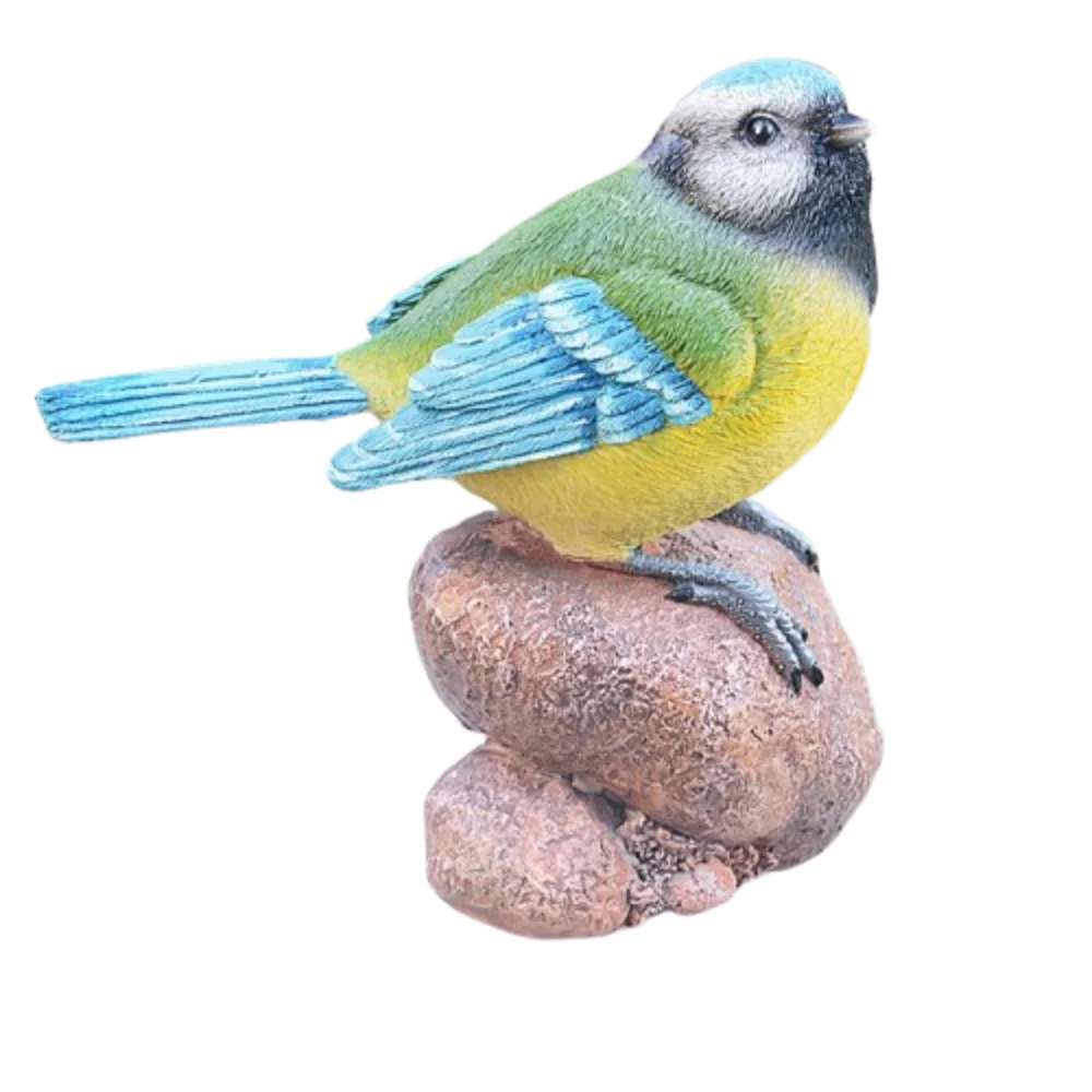 

Durable Cute Miniature Bird Figurine Vintage Resin Garden Bird Sculpture Handmade Small Animal Model Indoor Outdoor