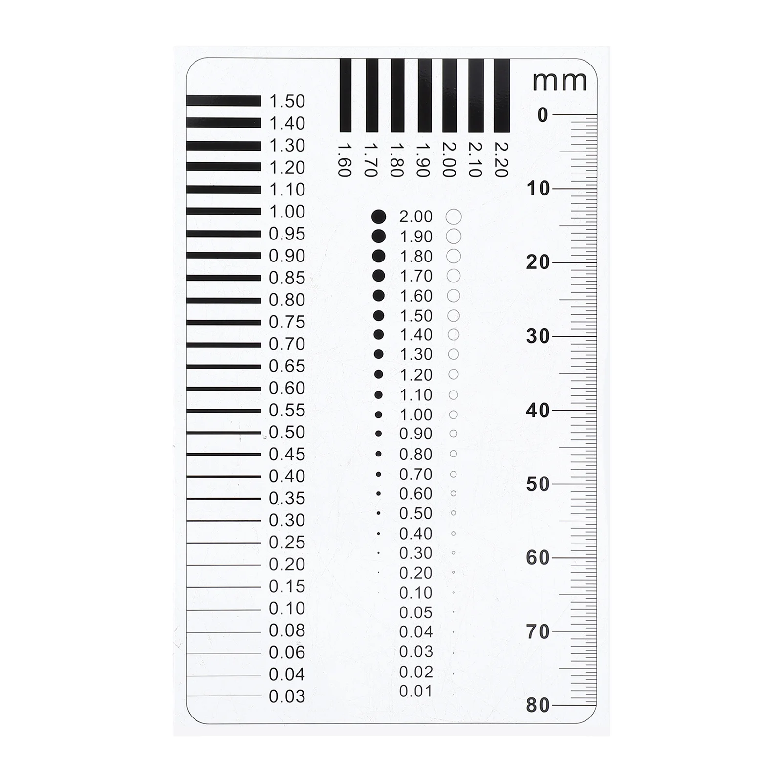 

3pcs High Precision Crack Ruler Transparent Surface Defect Inspection Tool Scratch Spot Detection Gauge Concrete Crack Width
