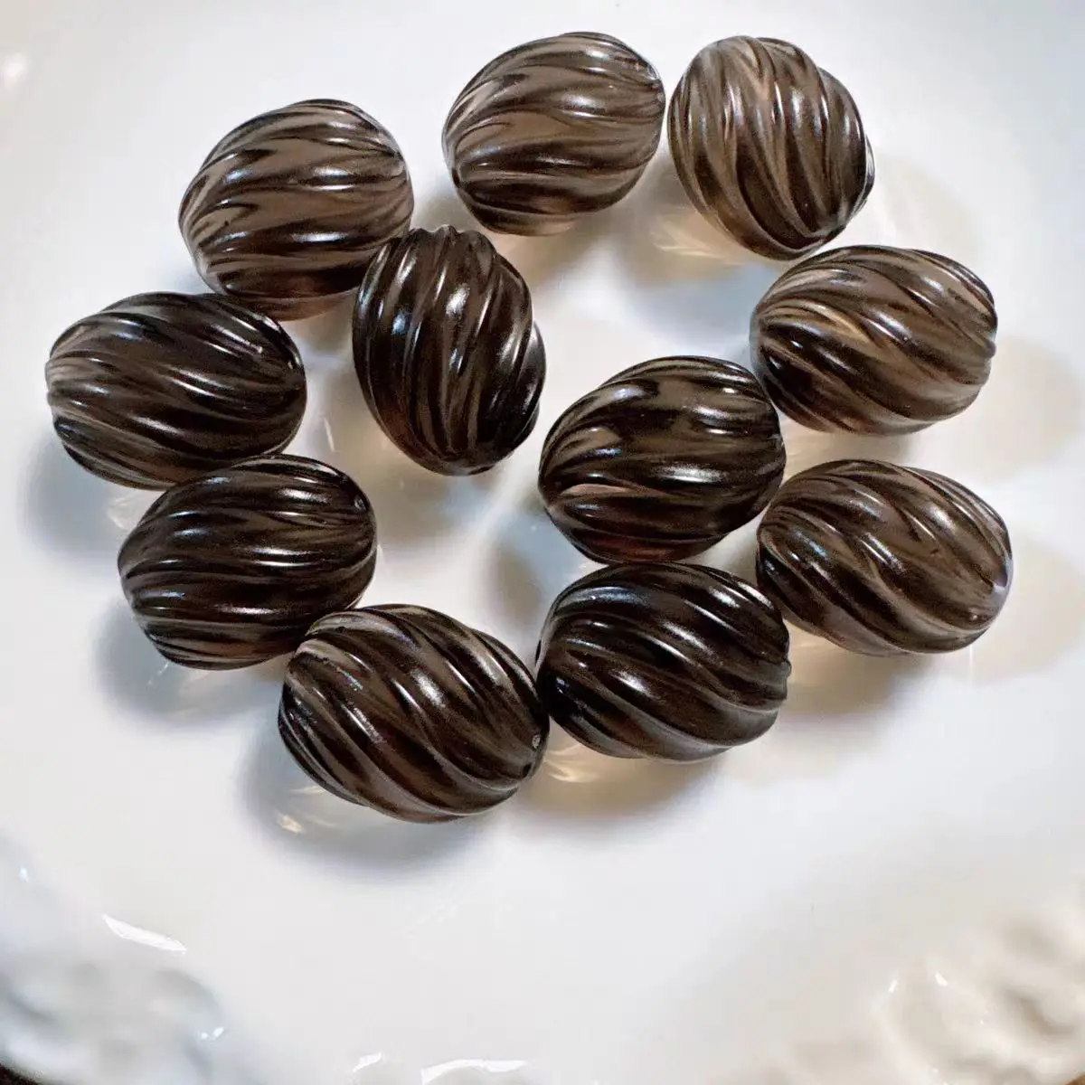 

1 шт., аметист, розовый кварц, обсидиан, белый кристалл, цитрин, резное яйцо, полное отверстие для ювелирного ожерелья «сделай сам», свободные бусины