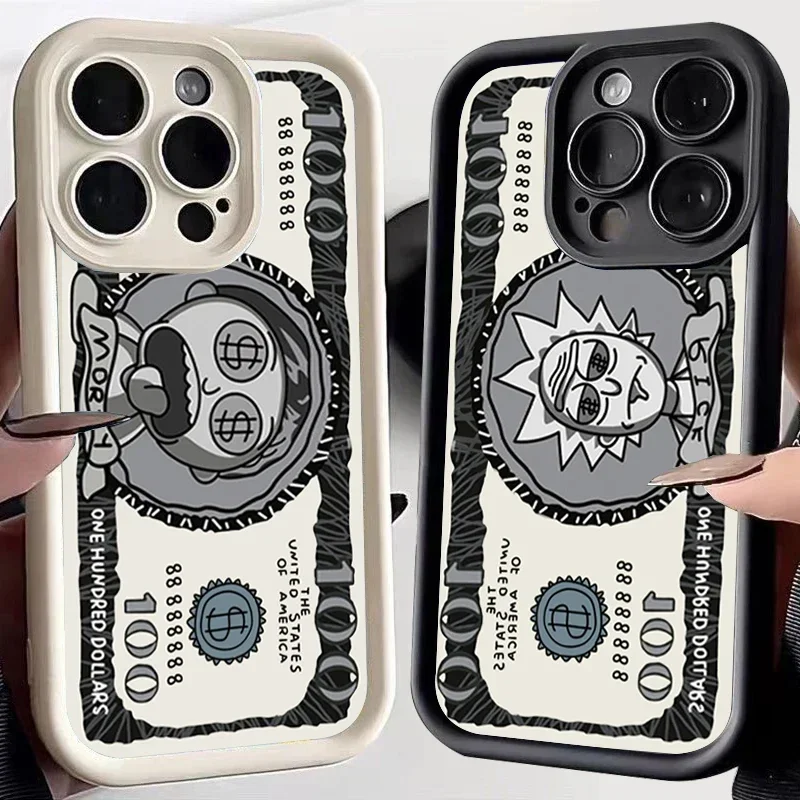 Nueva Funda de Teléfono con Diseño de Moda M-Mortys R-Ricks para iPhone 17e 17 16e 16 15 14 13 12 11 Air Pro Max Mini XR XS Plus, TPU Suave