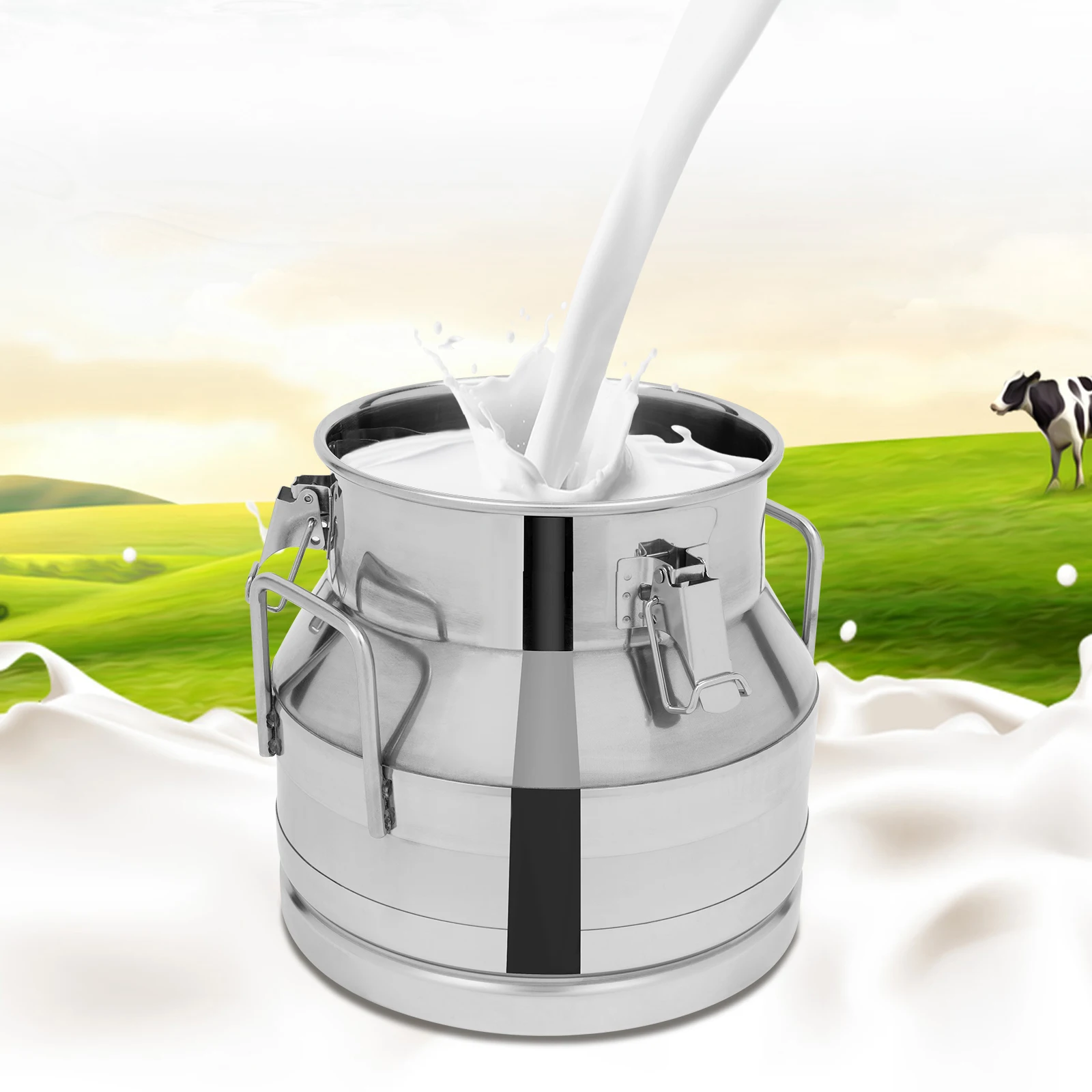 Milk Can 3 Gallon Stainless Steel Wine Bucket Barrel Liquid Storage Container