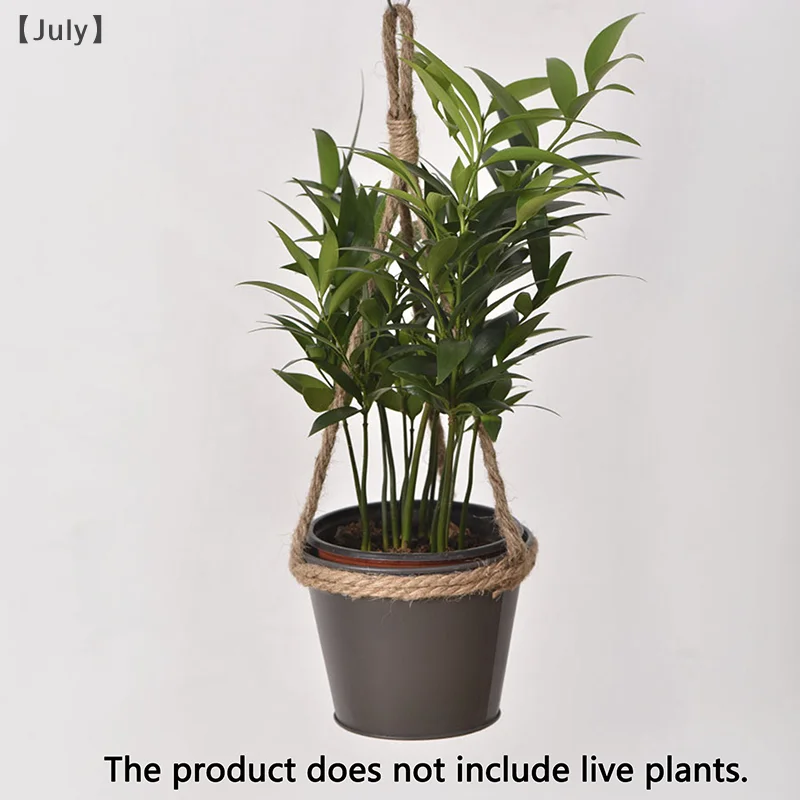 Cestini per piante fatti a mano, vasi da fiori, decorazioni sospese per balcone, corde sospese, decorazioni per il giardino di casa