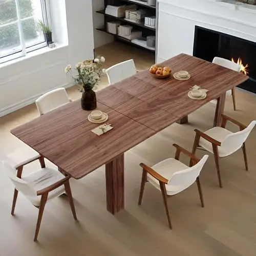Extendable Dining Table for 6-10 Person, 55